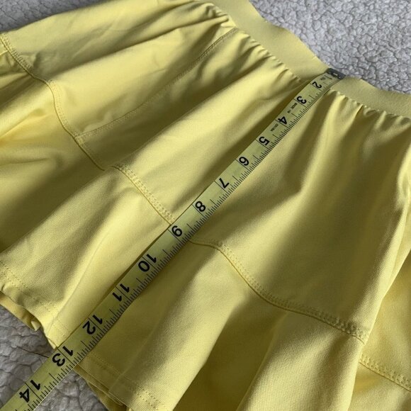 TAIL Tennis Skort Womens Large Yellow Ball Pockets Ruffle Hem Pull On Activewear - Picture 9 of 9